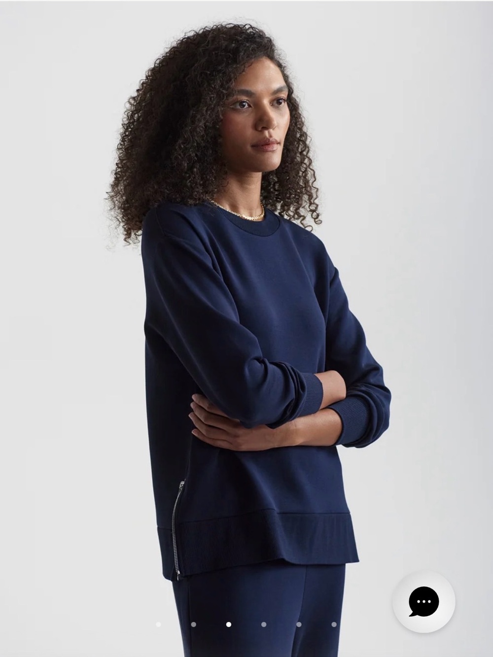 VARLEY Set - Navy Gabriella Sweat (xs) & Rolled Cuff Pant 25 (xs) NWOT